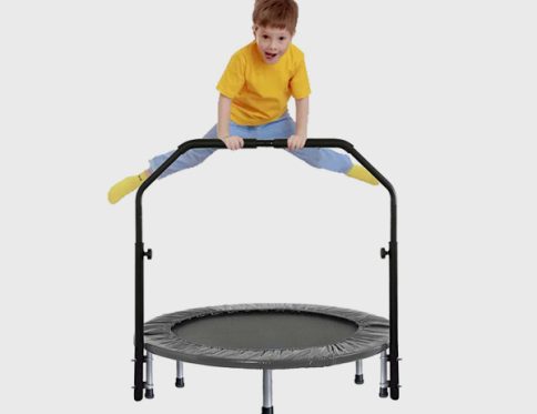 40″ Folding Trampoline With Handrail