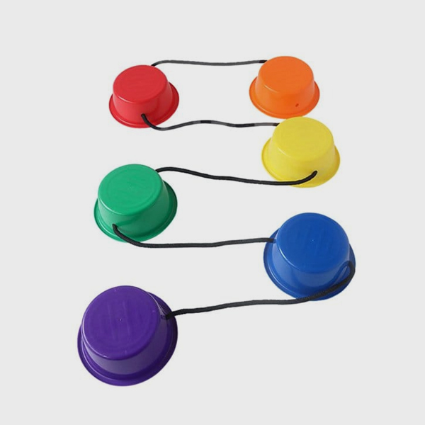 Kids Stepping Obstacle River Stones