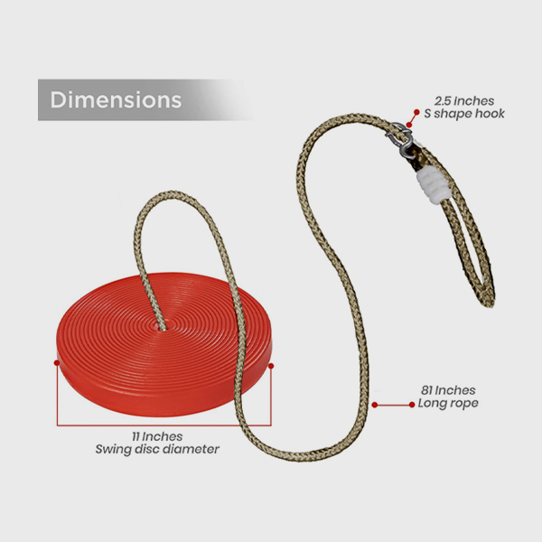 Swing Climbing Rope with Platforms- Multi Color