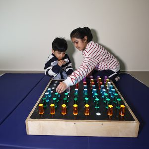 Sensory Interactive Peg Board – LED Light-Up Peg Activity Board for Kids & Therapy